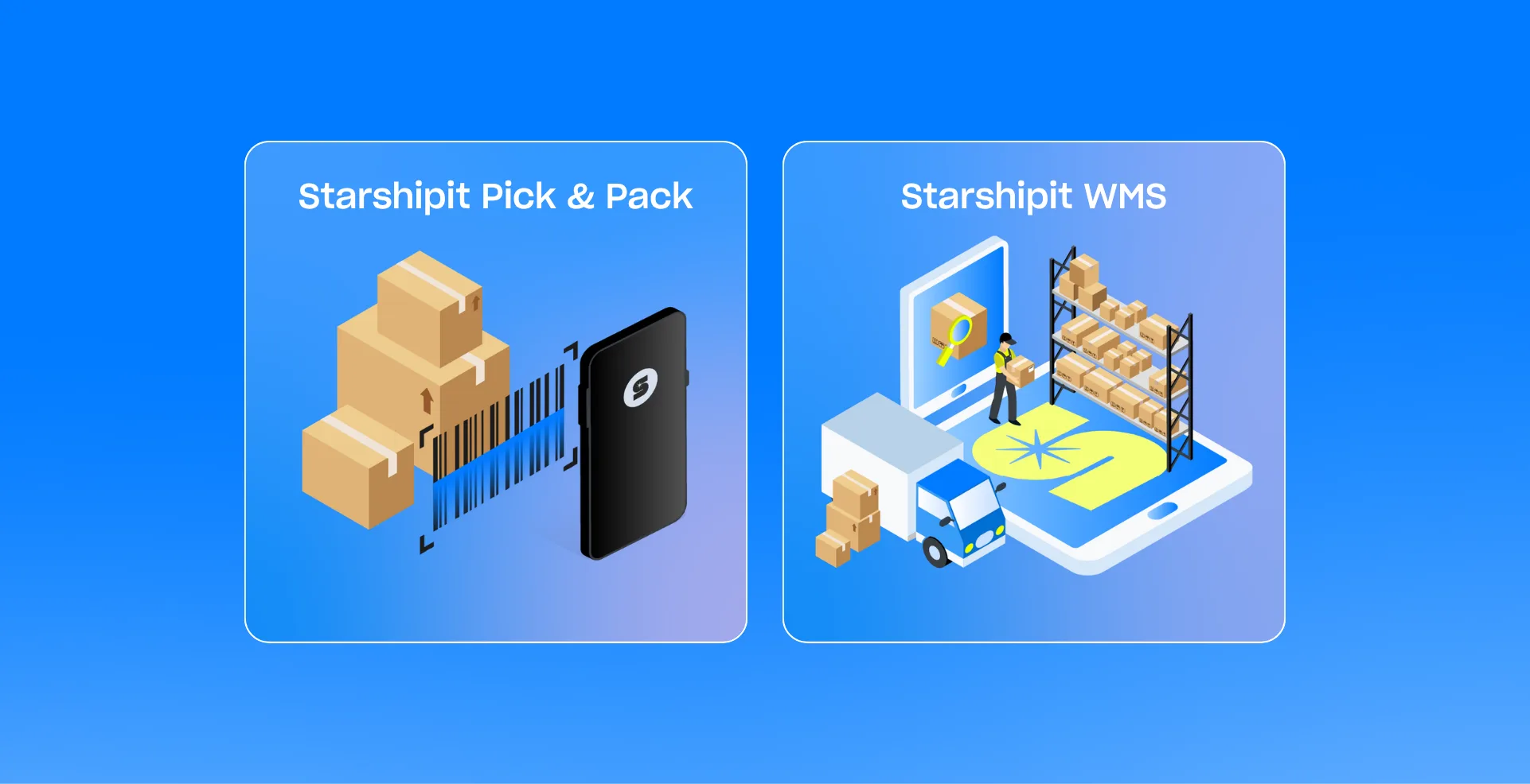 Warehouse fulfilment workflow illustration for Pick & Pack vs Starshipit WMS Warehouse fulfilment workflow illustration for Pick & Pack vs Starshipit WMS