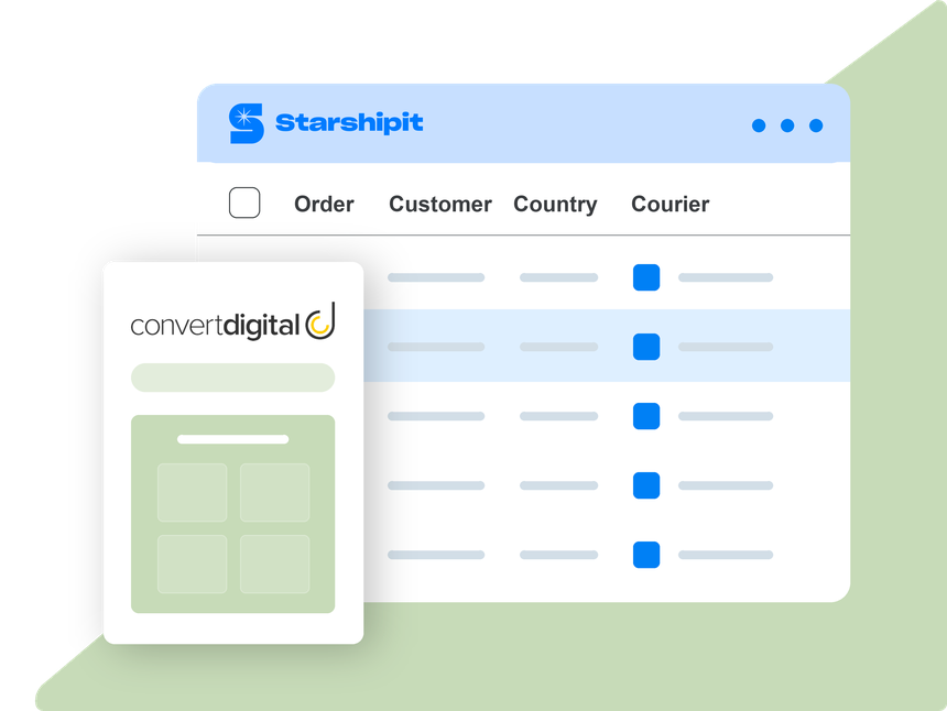 Starshipit and Convert Digital integration Starshipit and Convert Digital integration
