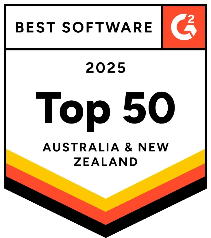 G2 Best Software Awards 2025 Top 50 Australia and New Zealand
